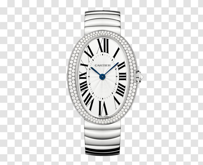 Watch Diamond Movement Brilliant Luxury Goods - Cartier Silver Oval Watches Ladies Transparent PNG