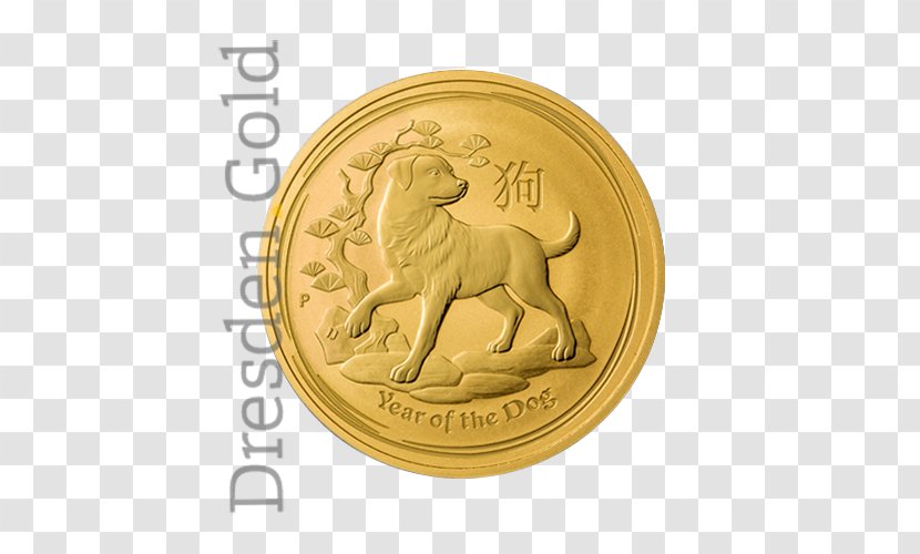 Coin Gold Perth Mint Dresden Lunar - Carnivoran Transparent PNG