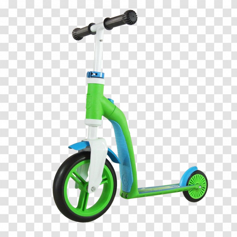 Kick Scooter Balance Bicycle キックバイク - Scoot - Green And Blue Transparent PNG