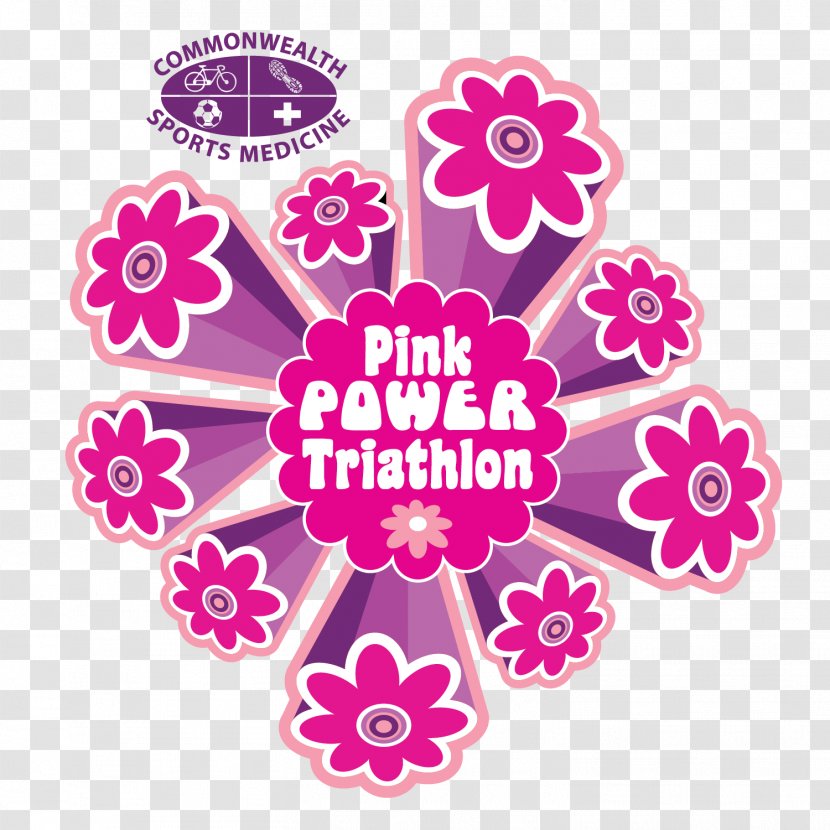 Logo Floral Design Pattern - Swim Bike Run Transparent PNG