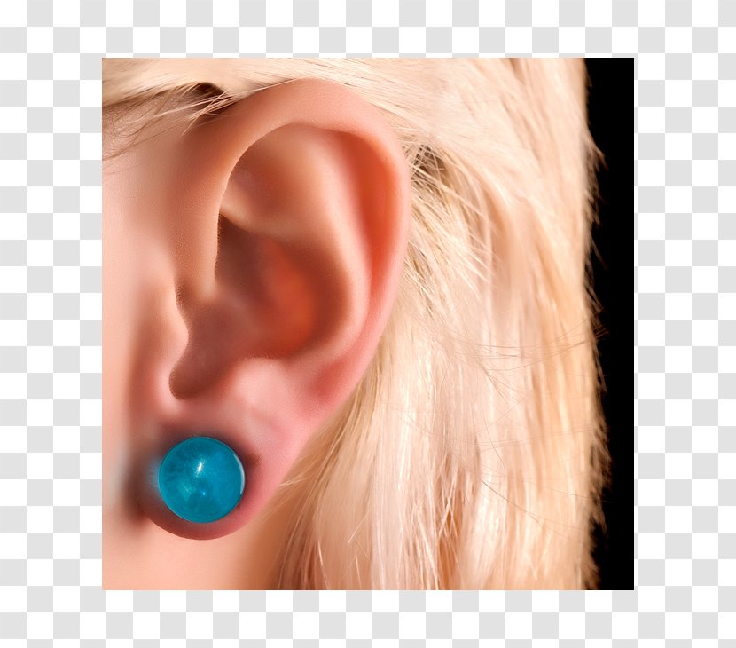 Earring Plug Fleischtunnel Amethyst - Gemstone - Ear Transparent PNG