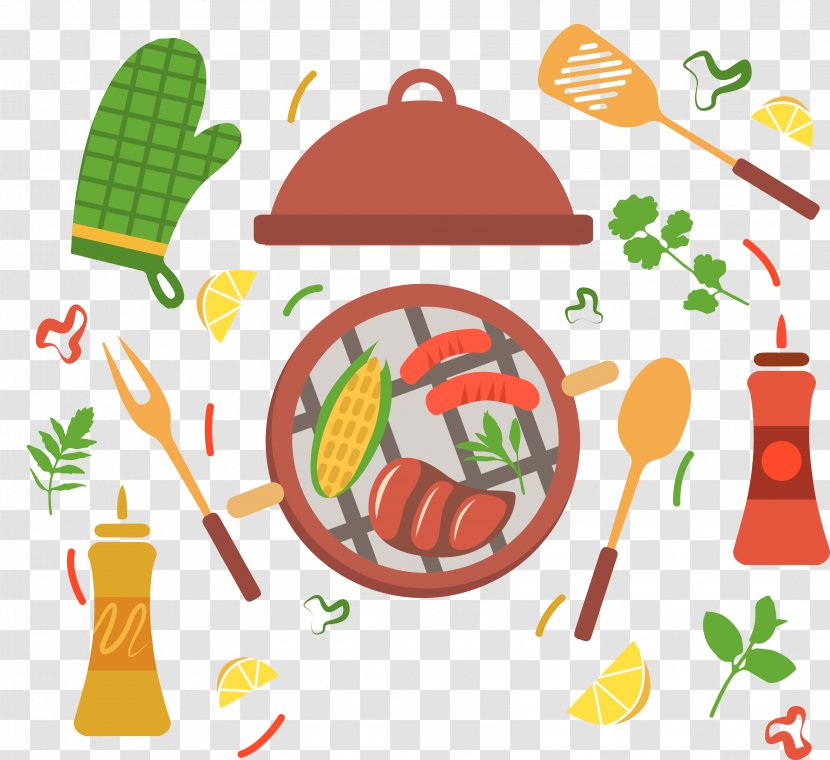 Barbecue Meat Food Picnic - Manual Party Elements Vector Transparent PNG