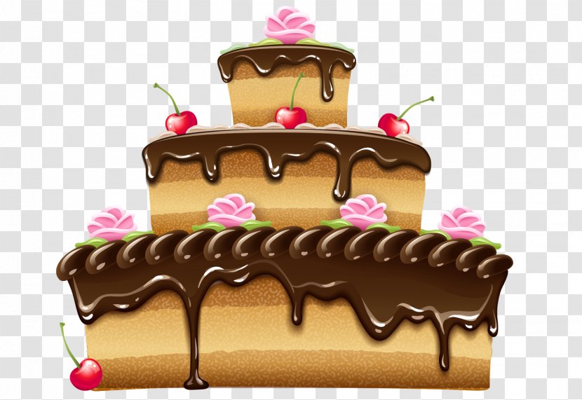 Birthday Cake Wedding Cupcake Chocolate Cream - Dessert - Splash Transparent PNG