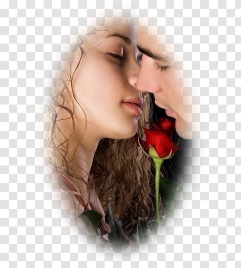 Romance Love Kiss Hug Friendship - Brown Hair Transparent PNG