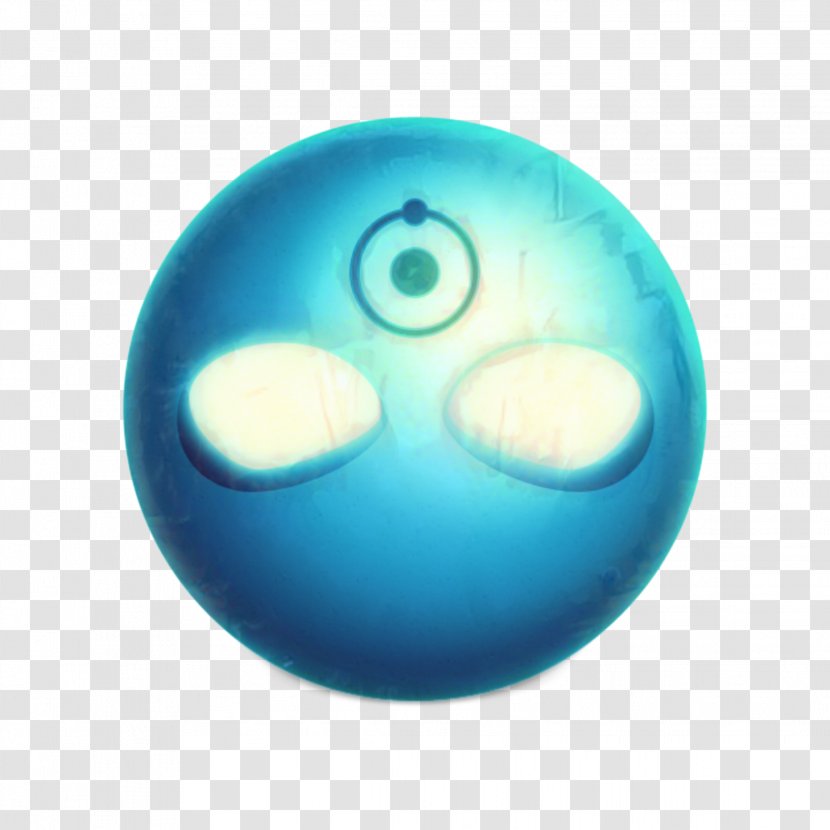 Closeup Turquoise - Ball - Smile Transparent PNG
