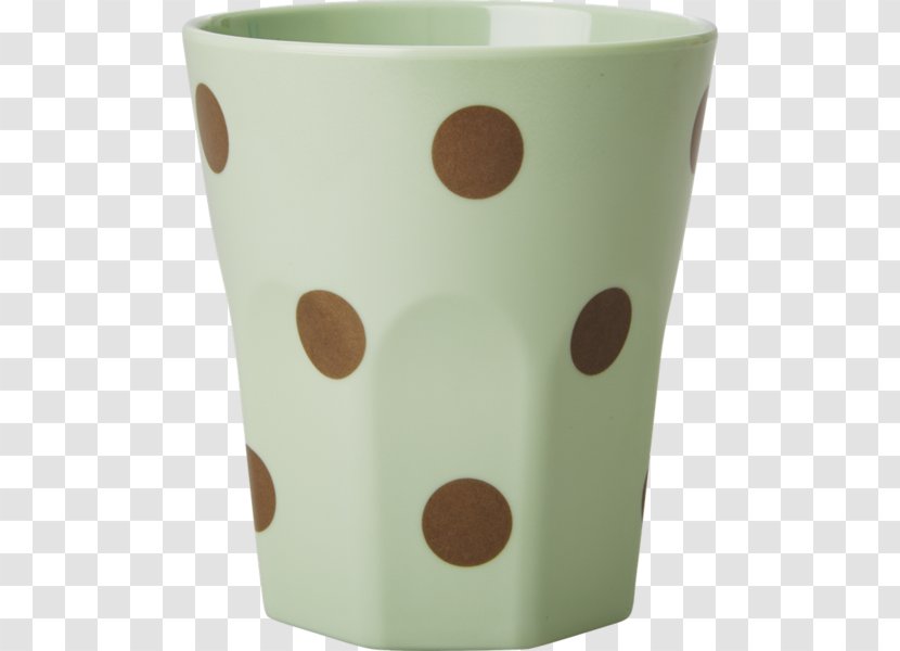 Coffee Cup Melamine Mug Green - Drinkware - Polka Dots Transparent PNG