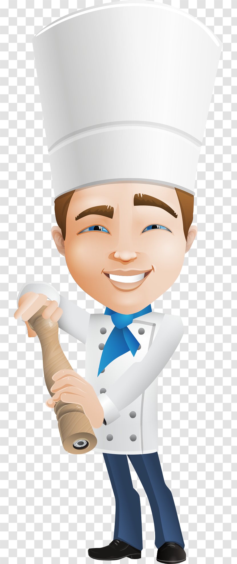 Chef Character Cartoon - Drawing - Wearing A Chef's Hat Transparent PNG