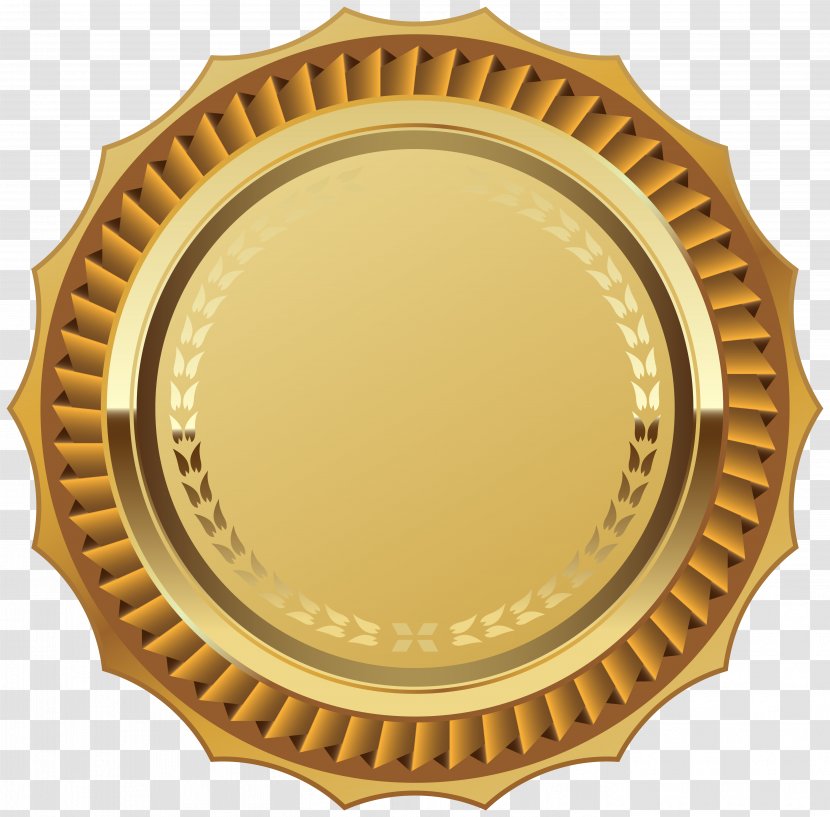 Gold Seal Winery Industry Accreditation - Brass - With Ribbon Clipart Image Transparent PNG