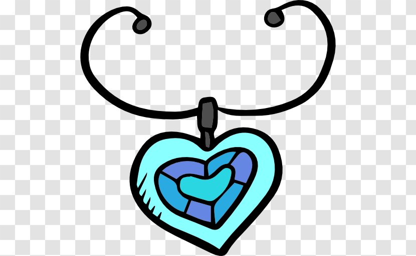 Necklace Earring Chain Pendant Clip Art - Heart Transparent PNG