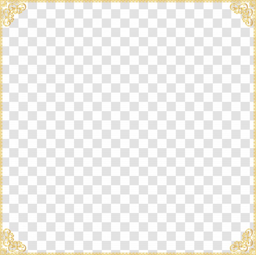 Material Pattern - Square Inc - Gold Border Frame Clipart Transparent PNG