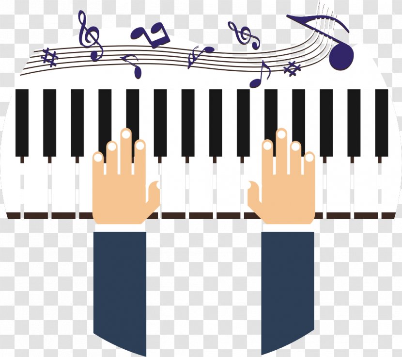 Piano Musical Keyboard - Cartoon - Vector Transparent PNG