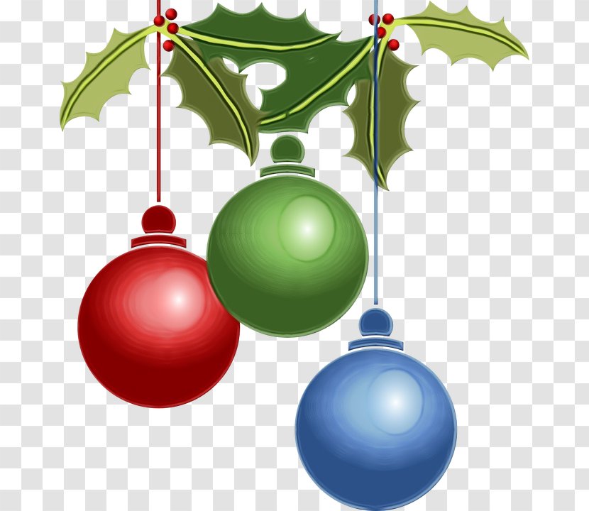 Christmas Ornament - Watercolor - Plant Holly Transparent PNG