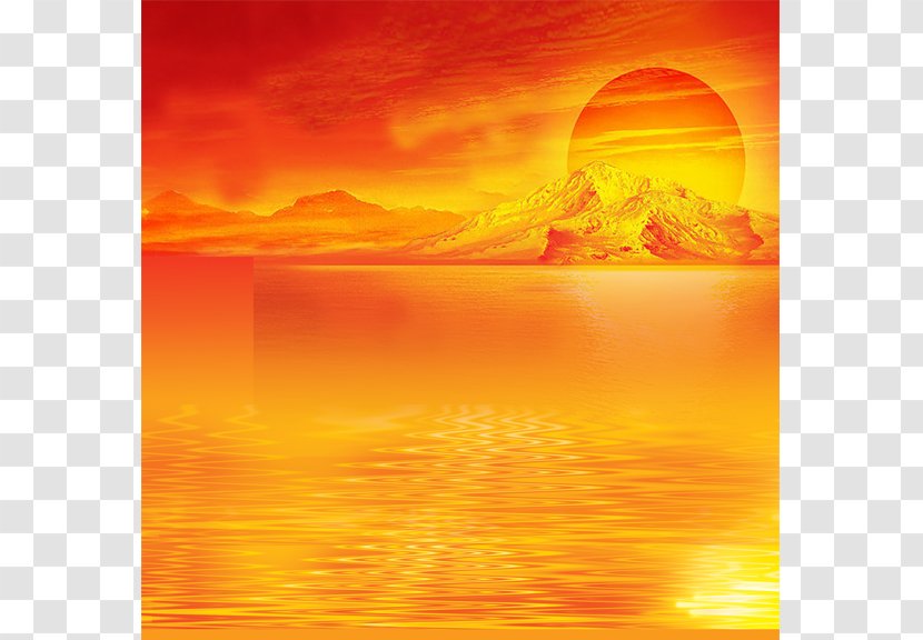 Red Sky At Morning Sunrise Wallpaper - Calm Transparent PNG