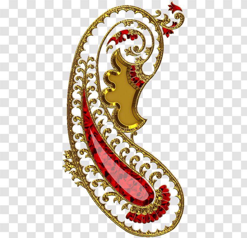 Preview Paisley Clip Art - Ornament - Indian Ruby ​​jewelry Transparent PNG