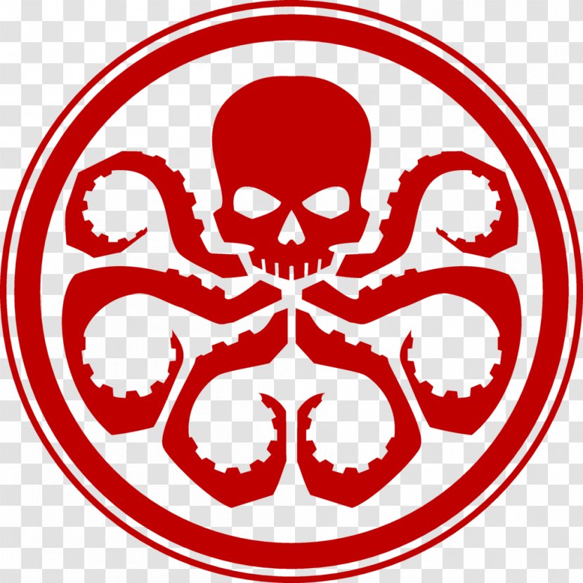 Captain America Red Skull Hydra Marvel Cinematic Universe Stencil - Wall Decal - Octopus Transparent PNG