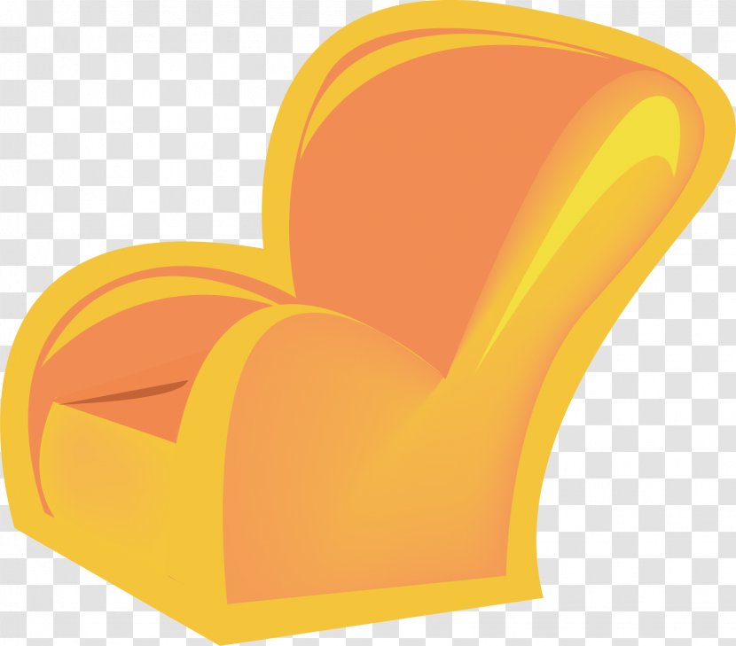 Yellow Angle Font - Chair - Sofa Vector Material Transparent PNG
