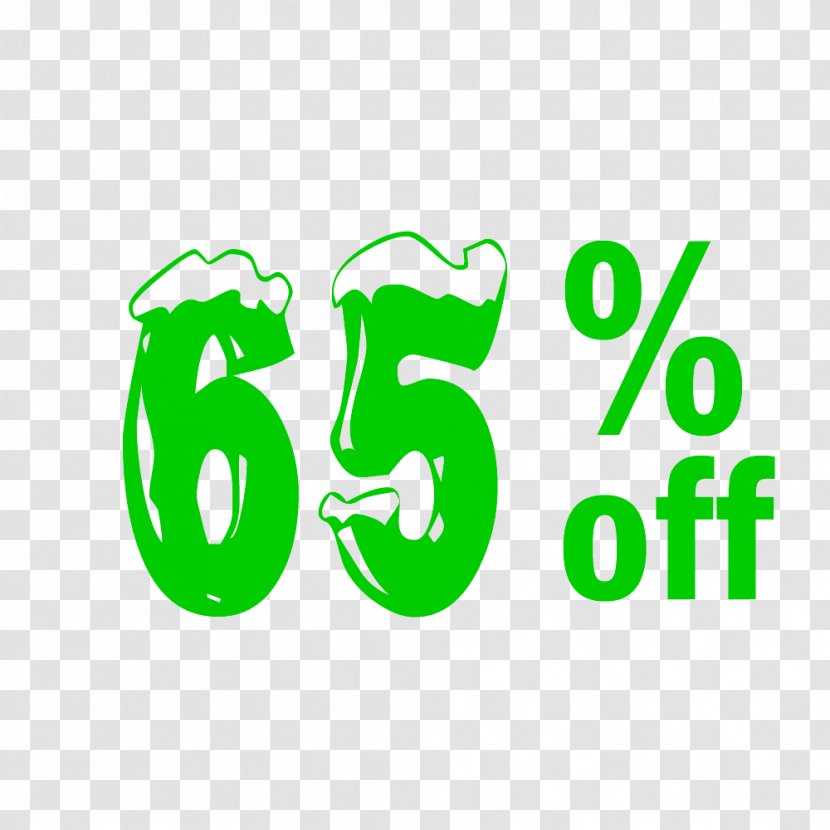Christmas 65% Off Discount Tag. - Text - Symbol Transparent PNG