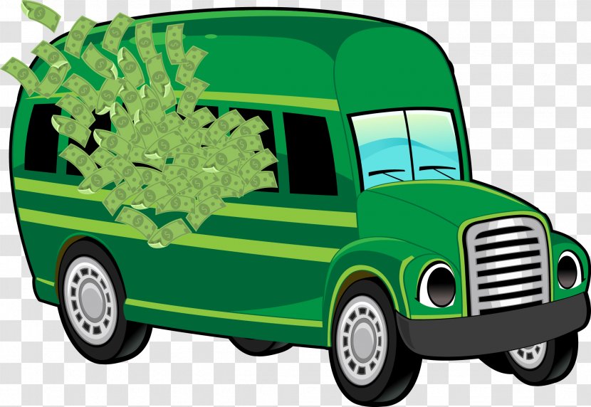 Bus Money Chauffeur Compact Van Commercial Vehicle - Motor Transparent PNG