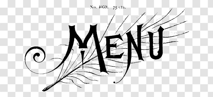 Logo Calligraphy Cursive Vintage Font - Line Art - Restaurant Menu Design Transparent PNG