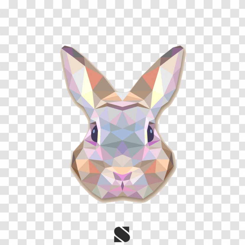 Easter Bunny Rabbit Leporids Geometry Wall Decal - Rabits And Hares Transparent PNG