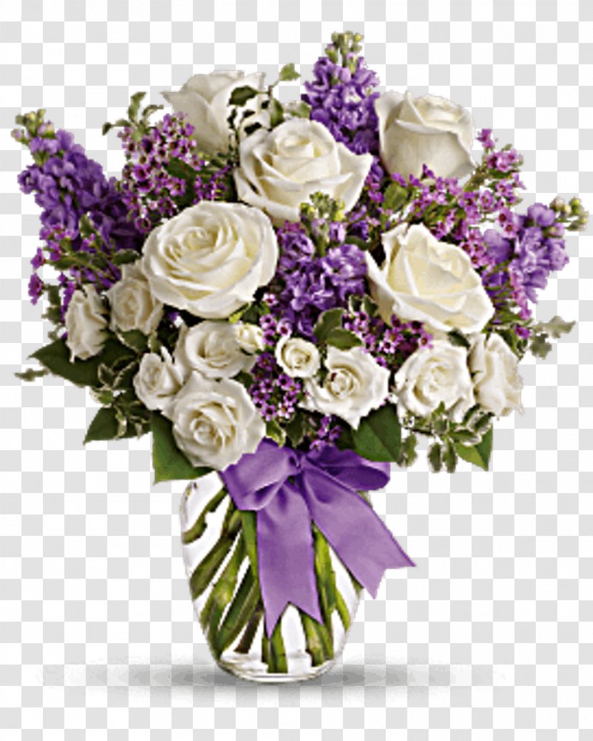 Hollywood Teleflora Flower Bouquet Cottage Floristry - Garden Roses - Lavender Transparent PNG