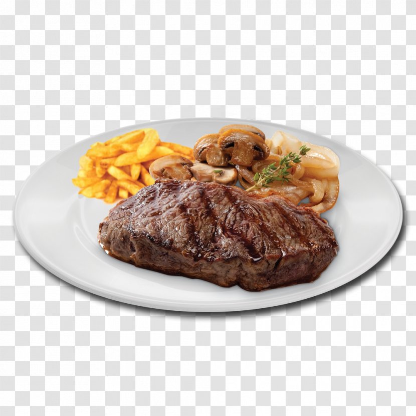 Sirloin Steak French Fries Roast Beef Barbecue - Dish - Strip Transparent PNG