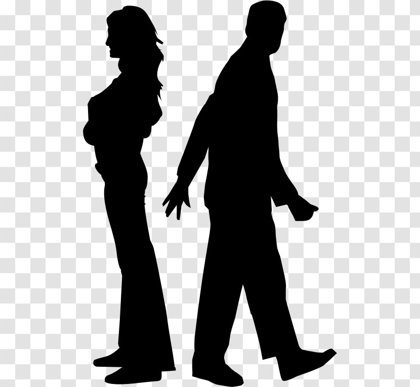 Silhouette Intimate Relationship Couple Clip Art - Standing - Fight Transparent PNG