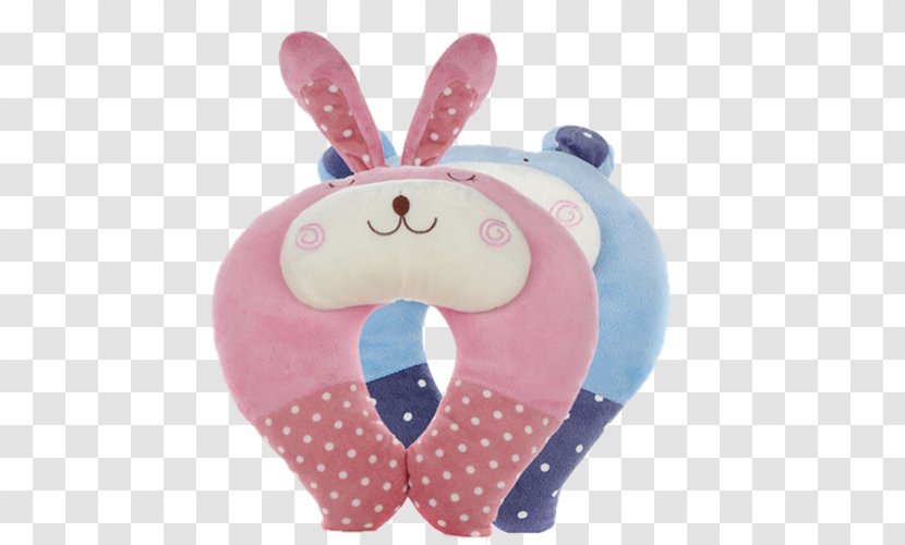 Throw Pillow Neck Cushion - Cervical Vertebrae - Cute Rabbit U-pillow Transparent PNG