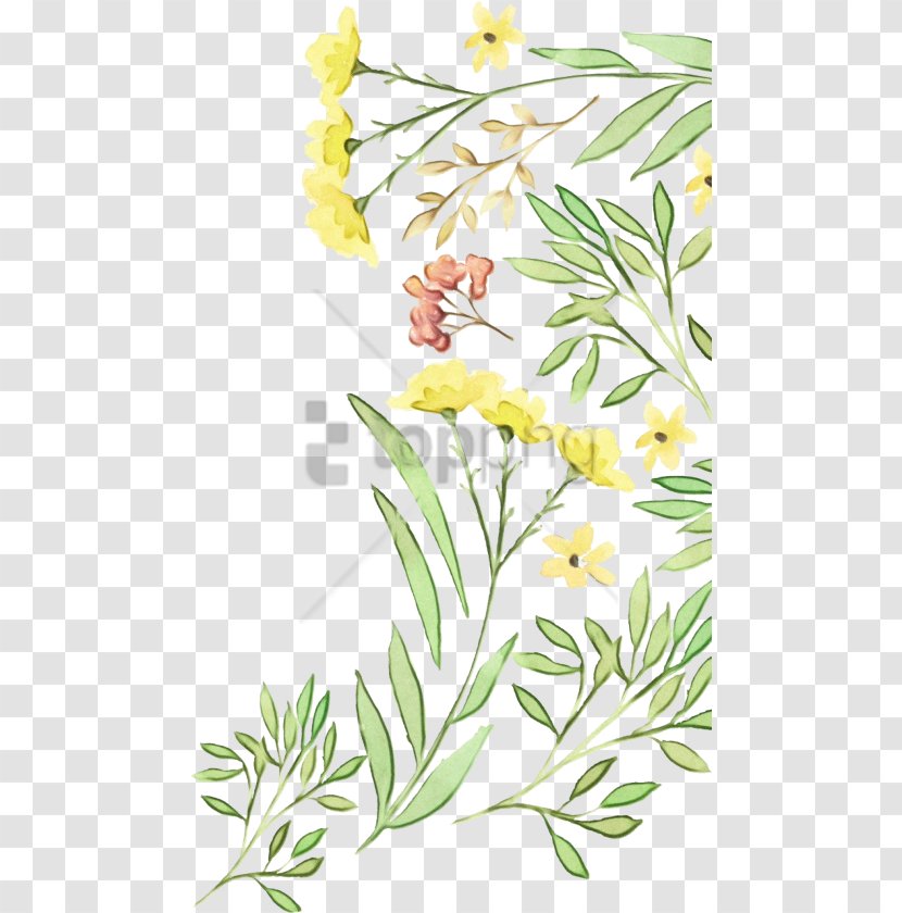 Watercolor Painting Floral Design Wedding Invitation - Flower Bouquet - Cinquefoil Transparent PNG