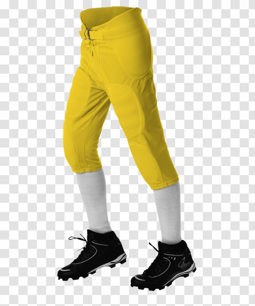 Jersey Pants Sport American Football Clothing - Yellow - Kids Transparent PNG