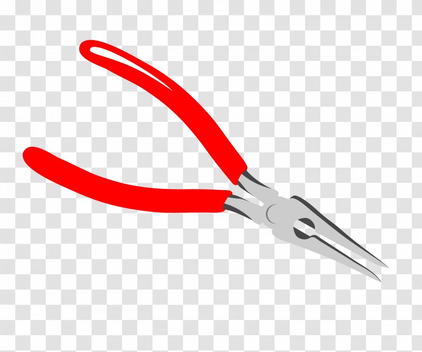 Hand Tool Needle-nose Pliers - Home Repair - Red Handle Transparent PNG