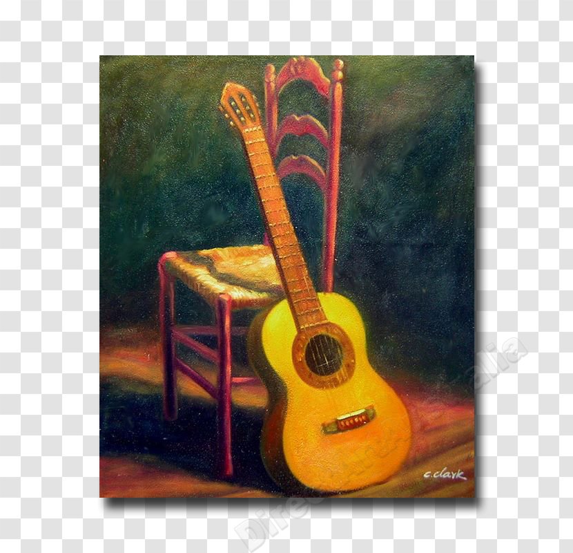 Tiple Still Life Oil Painting Guitar - Heart Transparent PNG