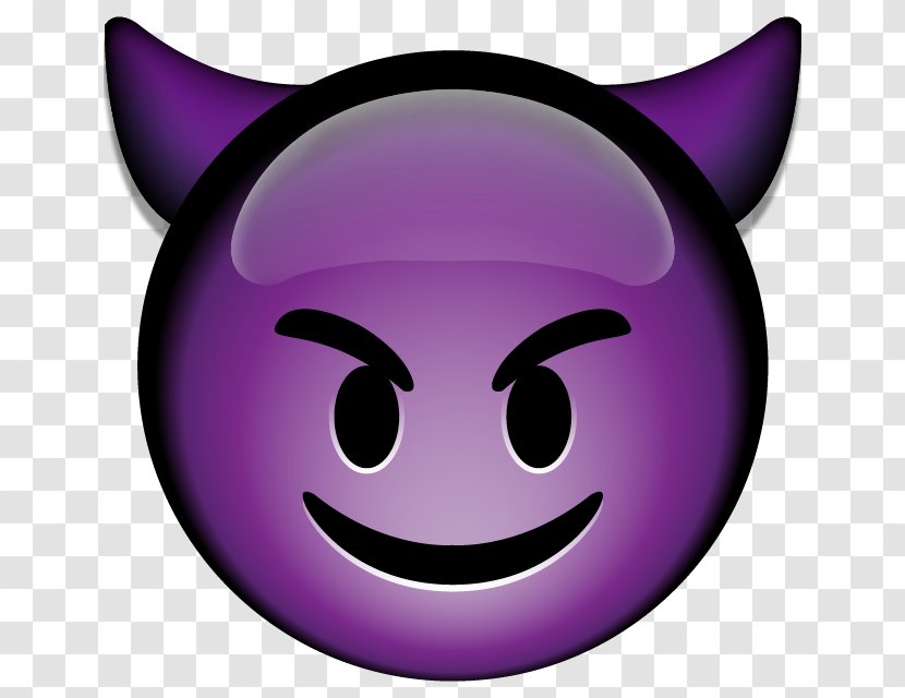 Emoji Devil Emoticon Purple Innovation Smile Transparent PNG