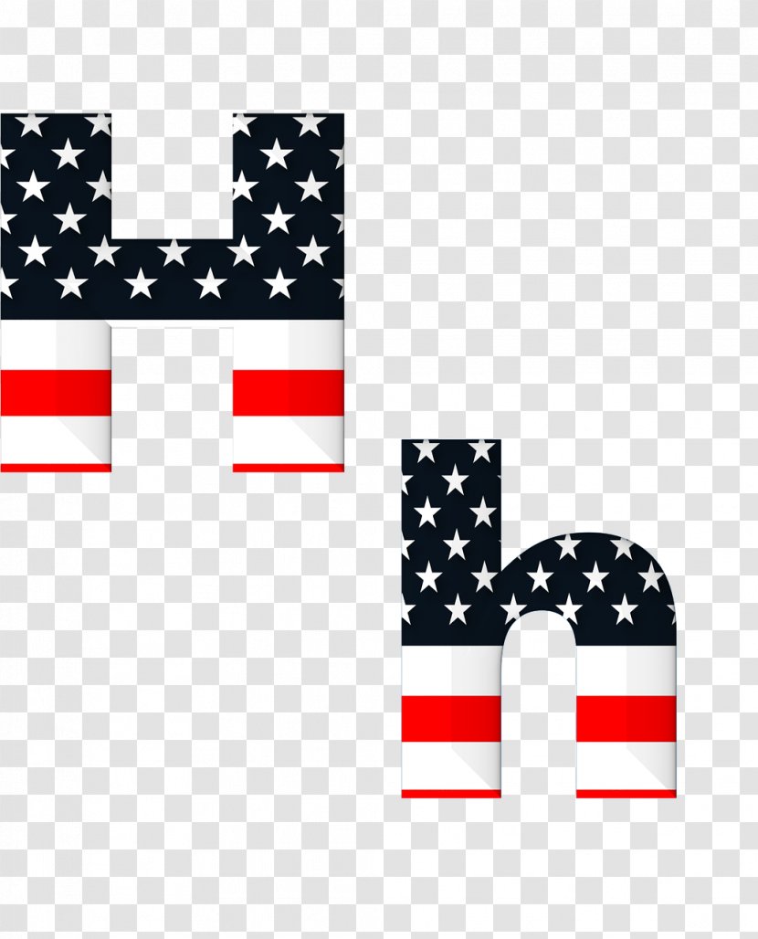 Flag Of The United States Alphabet Letter - Logo Transparent PNG