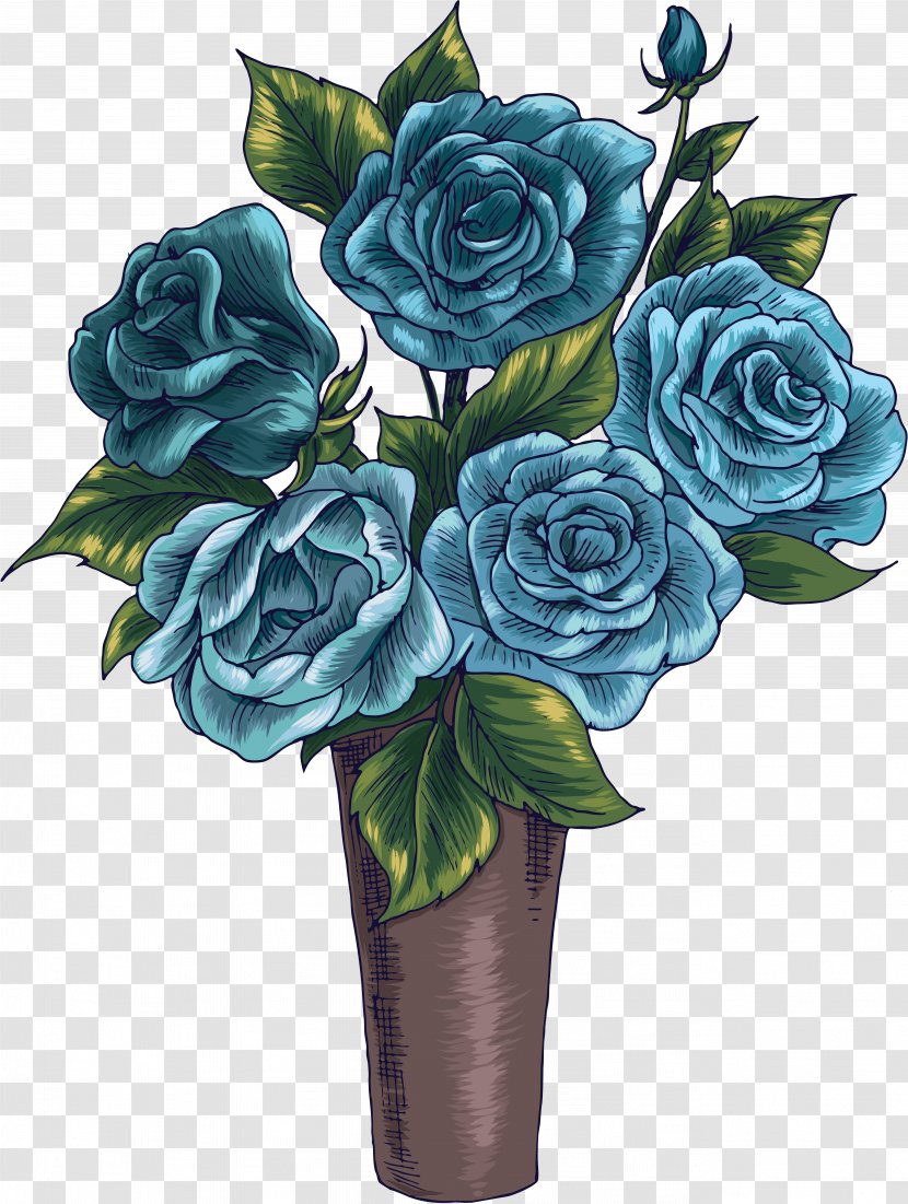 Flower Bouquet Clip Art - Rose Transparent PNG