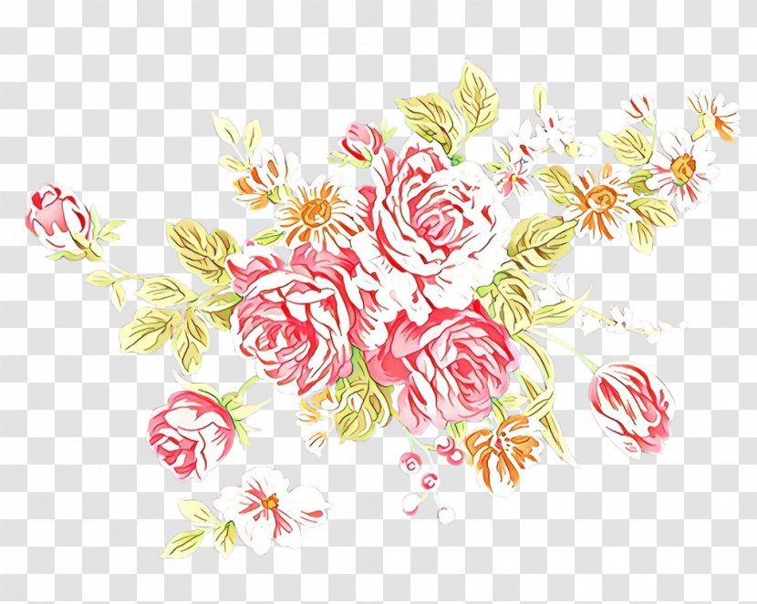 Floral Flower Background - Pink - Pedicel Plant Transparent PNG