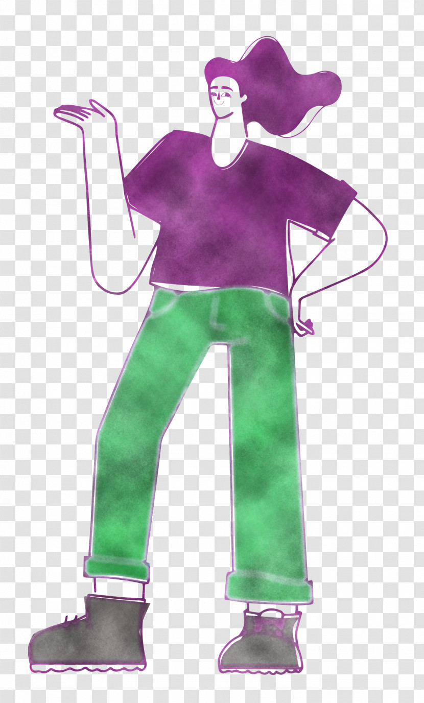 Girl Standing Transparent PNG