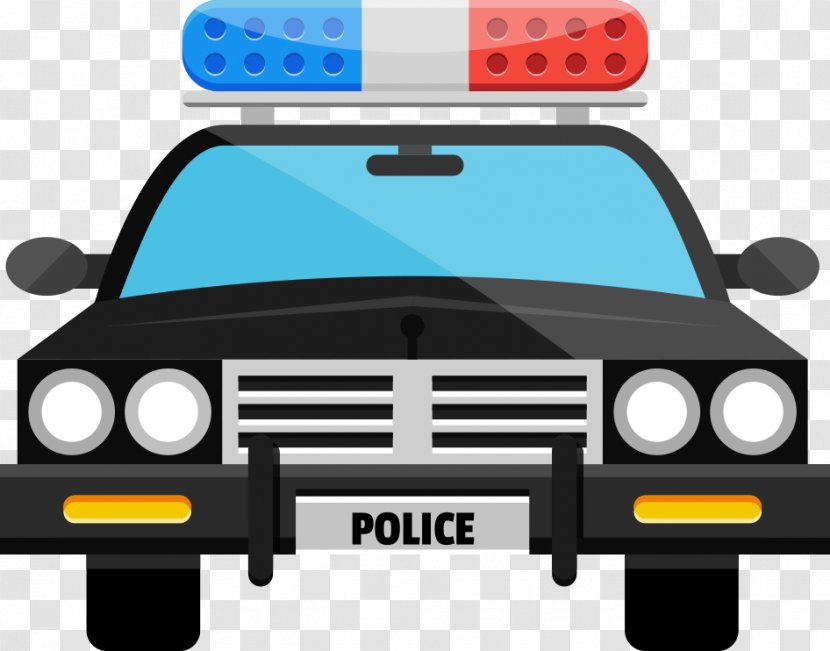 Police Car Clip Art - Vector Cartoon Transparent PNG