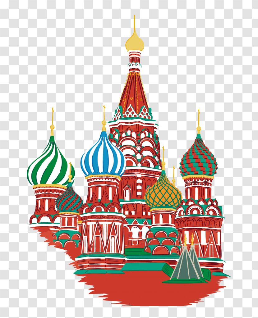 Saint Basil's Cathedral Russian Architecture - Christmas - 俄罗斯 Transparent PNG
