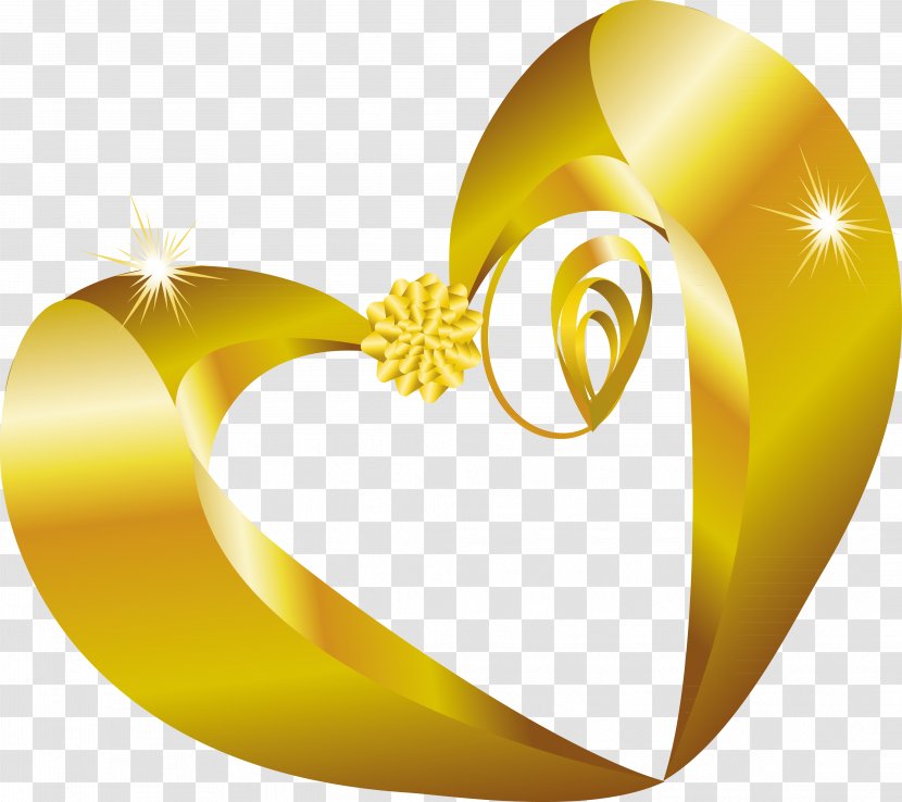 Desktop Wallpaper Gold - Heart Transparent PNG