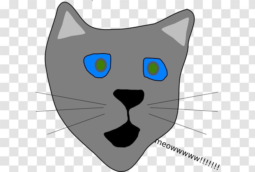 Whiskers Korat Kitten Domestic Short-haired Cat Black - Cartoon Transparent PNG