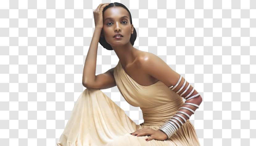 Liya Kebede Model Fashion Ethiopia Vogue - Watercolor Transparent PNG