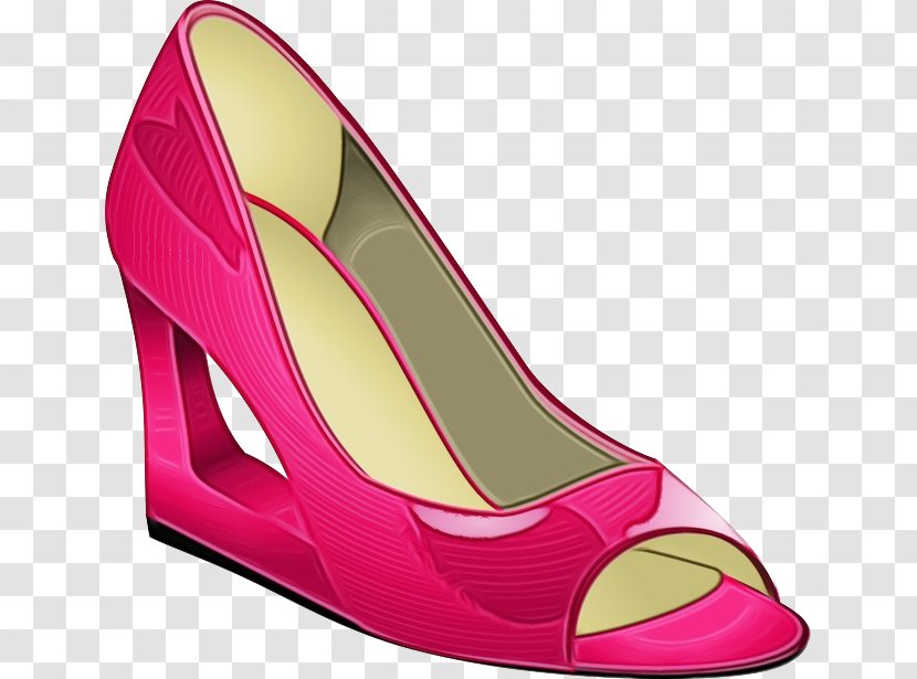Pink Background - M - Basic Pump Court Shoe Transparent PNG