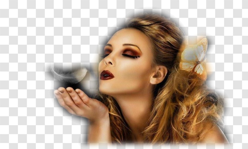 Eyebrow Woman Bust Hair Coloring Eyelash - Heart - Cartoon Transparent PNG