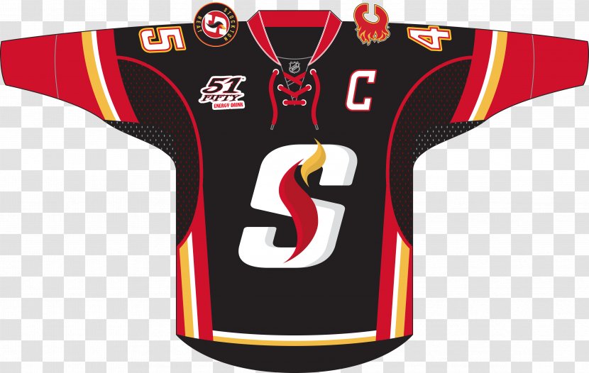 Stockton Heat Baseball Uniform American Hockey League Miami Jersey - Sleeve - T-shirt Transparent PNG