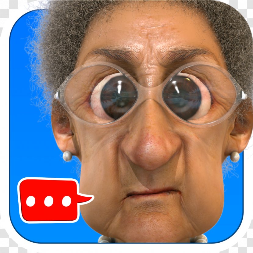 Face Glasses Cheek Eye Goggles - Ear - Grandma Transparent PNG