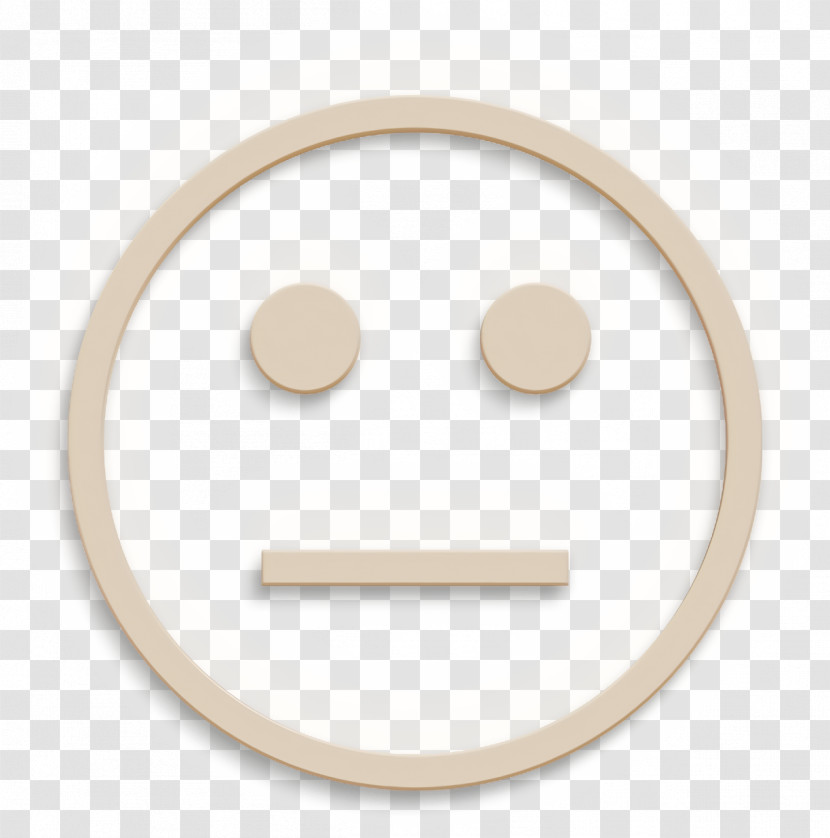Smiley Icon Emoticon With Straight Mouth Line Icon People Icon Transparent PNG