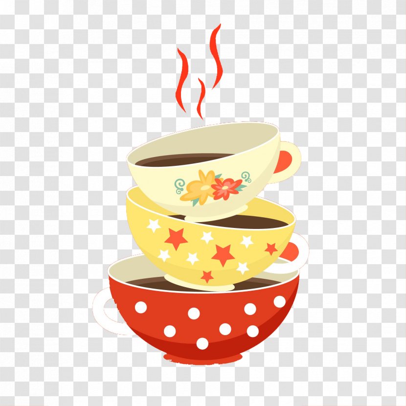 Coffee Tea Cafe Breakfast - Tableware - Vector Transparent PNG