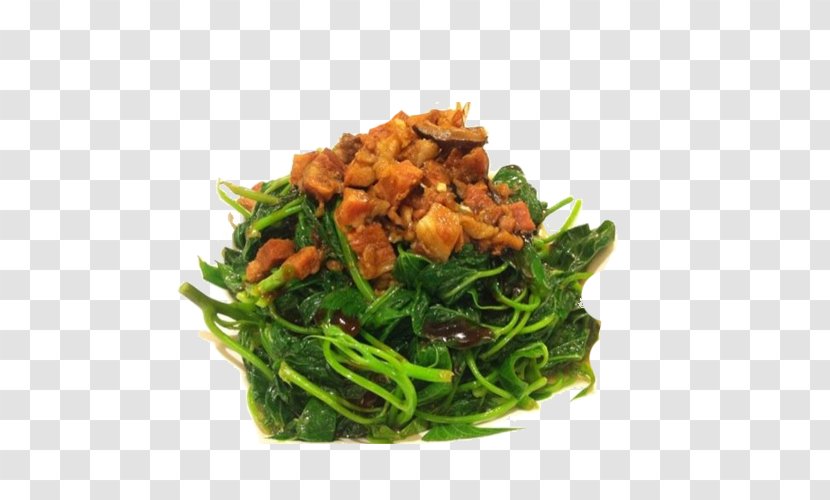 Namul American Chinese Cuisine Sweet Potato Leaf - Frying - Leaves Fried Meat Transparent PNG
