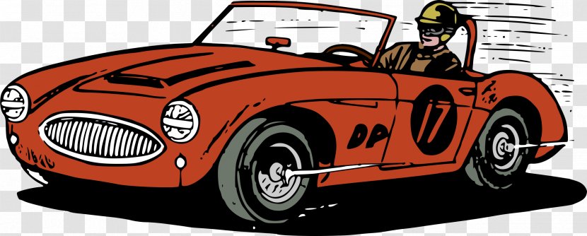 Sports Car Clip Art - Auto Racing - Cartoon Transparent PNG